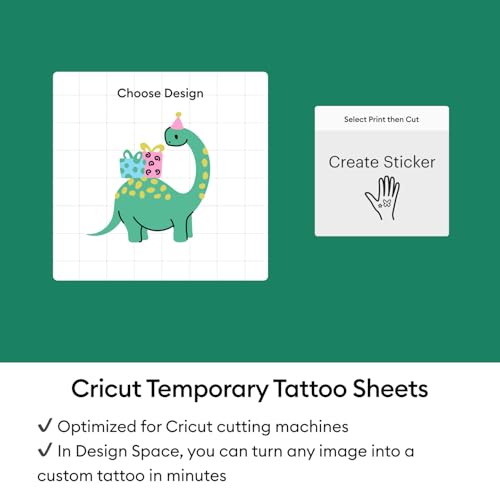 Image of Cricut Printable Temporary Tattoo Sheets ​(3 pack) A4