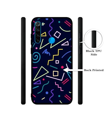 Image of Retro Abstract Design Premium 2D Printed Metal Back Case Cover for Mi Redmi Note 8 4G