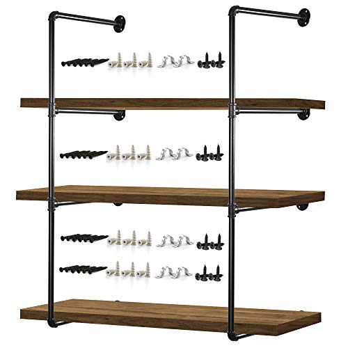 Pipe Shelves – 2 PCS (43” Tall) Industrial Pipe Shelving – Pipe Shelf