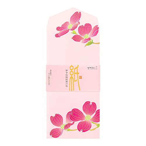 ミドリ 封筒 紙シリーズ 春レター シルク 花水木柄 87098006