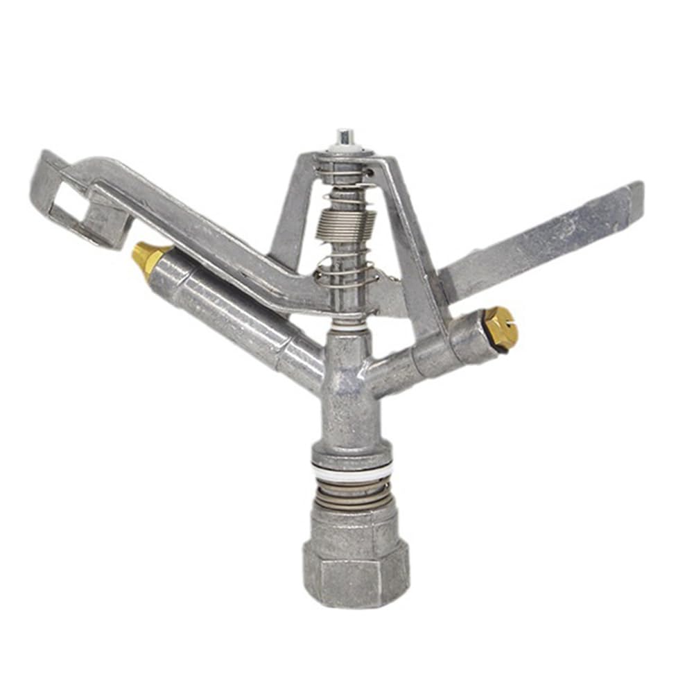 Vjsujehgy Female Thread Rotating Rocker Irrigation Sprinkler Metal Nozzle Agriculture Farmland Lawn Automatic Irrigation Sprayer