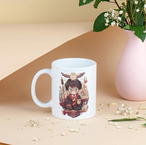 Image of Half Engineer Gifts - HE Herry Potter Theme Ceramic Coffee Mug 325ml with Fridge Magnet |Birthday Gift for Son Daughter Brother Sister Friend | Festive Gift for Rakhi, Diwali, Christmas