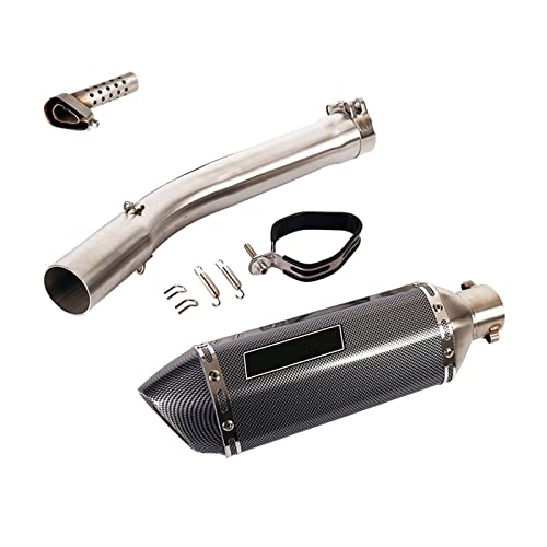 Silenciador medio deslizante y sistema de escape para Yamaha YZF-R6 1999 2000 2001 2002