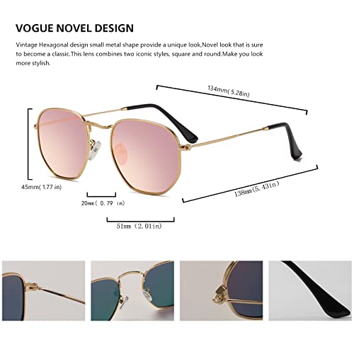 Polarized Sunglasses for Womens, Trendy Hexagonal UV Protection Sun Glasses For Driving Golf Party3