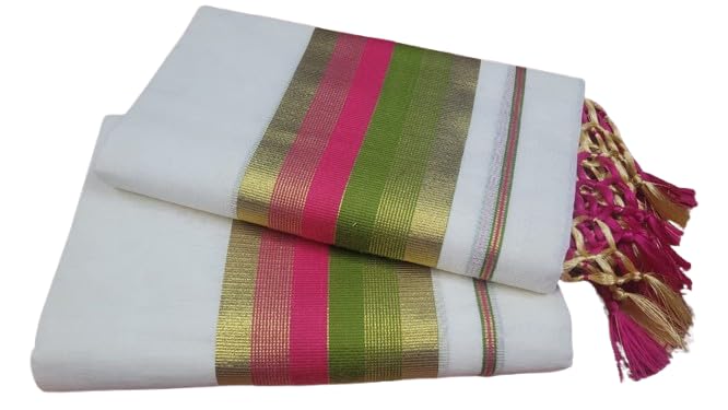 Kerala Kasavu 4 inch Classy design kunjam single set mundu-image-11