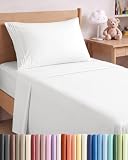 Twin Size 3 Piece Sheet Set - Comfy Breathable & Cooling Sheets - White
