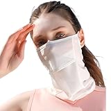 [Firmiarii] サイクリング マスク 夏用 UVカット 軽量 通気性 【アイスシルク】 女性用 ネックカバー付き 日焼け防止 アウトドア 快適 対応