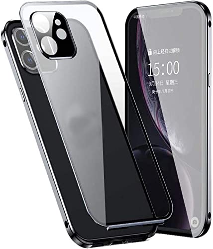 Coque magnétique iPhone 12 verre trempé double face antichoc métal