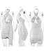 Sexyshine Women's Sexy Halter Criss Cross Hollow Out Club Mini Dress Backless Ruched Bodycon Evening Party Dresses(22615WH,XS) White