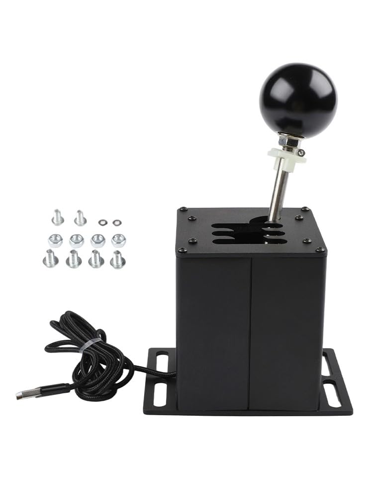 Lapiglo Levier de vitesse H 8 vitesses en aluminium compatible avec Logitech G29 G27 G25 et Thrustmaster T300 T500 Sim Racing Wheel