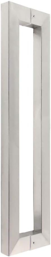 Heavy Duty Stainless Steel Square Tube Commercial Push-Pull Door Handle/Glass Door Handle/Wooden Door Handle, 5 Lengths/Length600Mm