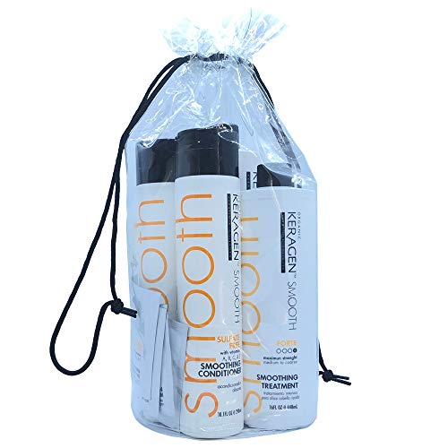 Keragen - Brazilian Hair Smoothing Treatment - 5-piece Salon Kit - Forte 16oz