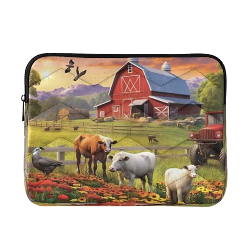 Funda para portátil de 13-14 pulgadas con diseño de animales miniatura 1