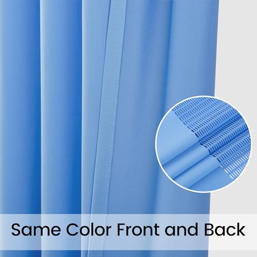Phating Inherent Flame Retardant Grommet Hospital Curtains Room Divider, Cubicle Curtains Divider Privacy Medical Curtains for Hospital, Medical Clinic, Lab(1 Panel, 5x8FT,Dark Blue) by Phating - Image 4