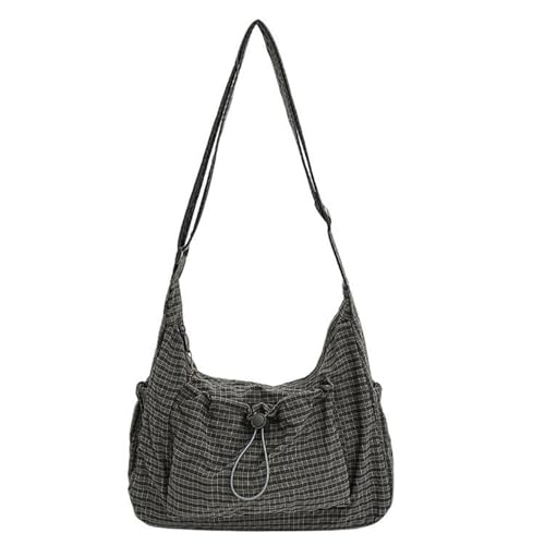 [Rulbelok] Fashionable Shoulder Bag with Reinforced Strap Wear Resistant Cloth Fabric Multipurpose Carryall for Commuting Shoppi