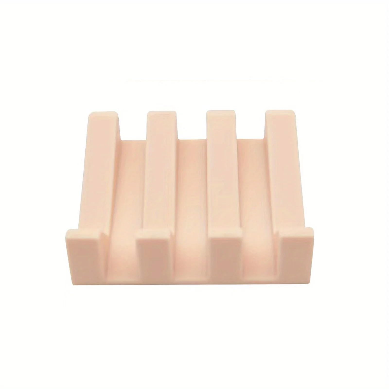 Jabonera Antideslizante, 3 uds jabonera de Silicona Soporte Barra Cascada autodrenante Bandeja jabón Ducha Multicolor(Pink)