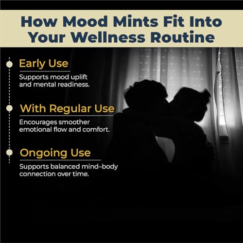 Image of Cureveda Mood Mints for Him & Her | Herbal Mint Tablets for Mood Balance, Energy & Daily Wellness | Horny Goat Weed & Maca | Minty Fresh | Fast-Dissolving Tablets | 30 Mints