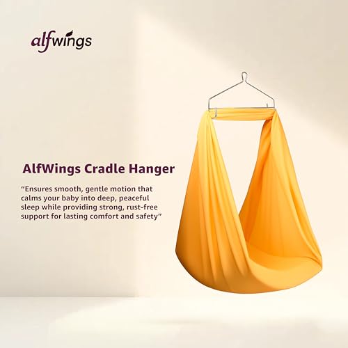 Image of Baby Cradle Hanger Steel | Supports Up to 25Kg | Strong Metal | for Thottil Swing Jhula Palna | Silver | Without Hole
