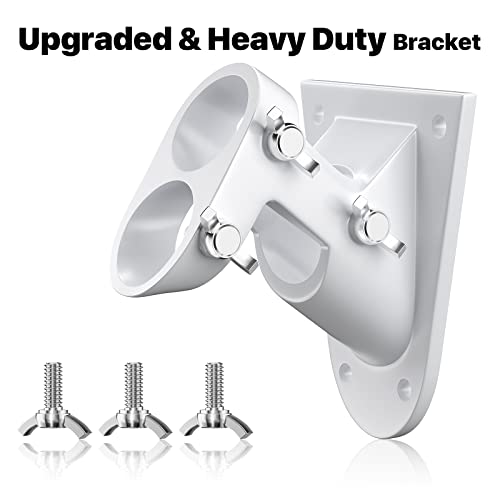 White Flag Poles For Outside House, 5.1 Ft Flag Pole And 2-Position Bracket Holder, Tangle Free Rings, Commerical And Residential Metal Flagpole Kit Heavy Duty, Flag Pole For 3X5 American Flags, Porch #TOP1