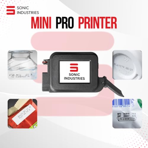 Image of SONIC INDUSTRIES Mini Advance Inkjet Printer - Portable TIJ Batch Coding Machine for MRP, Date & Expiry Printing on Pouches, Bottles, Cartons & More