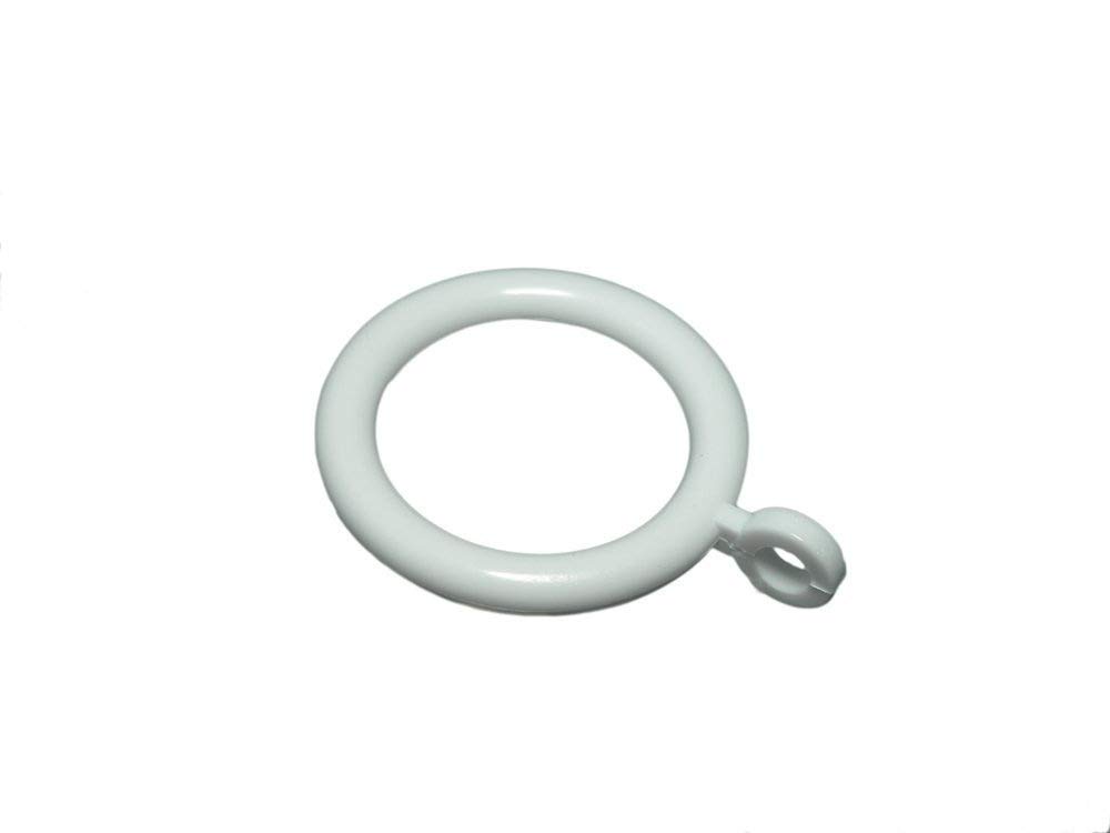 Anneaux de tringle à rideau blanc 28mm en plastique pour suspension coulissante (lot de 40)