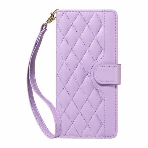 Klapber Funda para Xiaomi 12T/12T Pro Carcasa Cuero Funda Calcetín Tapa Billetera con Tragaperras para Fotos & Ranuras para Tarjetas Silicona Carcasa para Xiaomi 12T/12T Pro, Morada