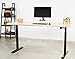 VIVO Black Manual Height Adjustable Stand Up Desk Frame with Hand Crank System, Ergonomic Standing 2 Leg Workstation, DESK-V101M