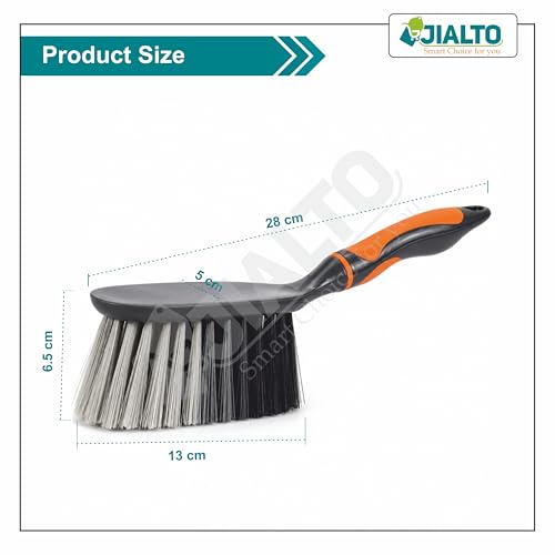 Image of JIALTO Professional Hand Scrub Brush | Tough Bristles, Ergonomic Soft Grip Handle | Multipurpose Cleaner for Home, Kitchen & Bathroom