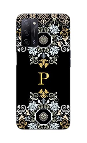 Image of Printed Hard Back Cover Case for Oppo A55 5G | Oppo A53s 5G | Oppo A54s Back Cover (Alphabet P) -1803