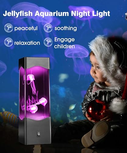 Image of Jellyfish Lamp Mesmerizing Lava Lamp, Multi-Color Jelly Fish Light Lamp, Jellyfish Lava lamp Home Deco for Room Mood Light for Relax