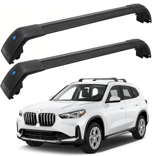SYDSZ Cross Bar Roof Rack Fit for BMW X1 IX1 U11 2022 2023 2024 2025, Flush Side Rails, Heavy Duty Aluminum Roof Cross Bars Rooftop Luggage Rack, Ski Rack for car roof