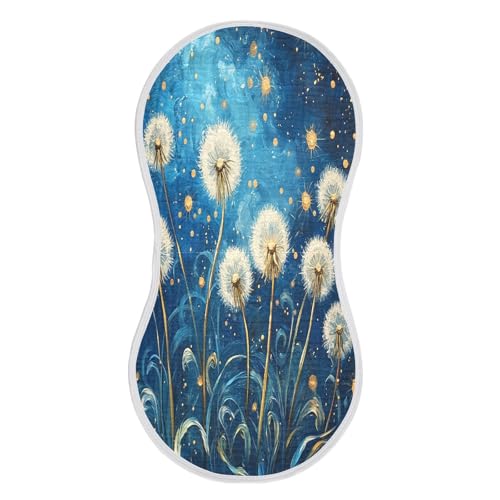 Painting Dandelions Burp Cloths Cotton Baby Washcloths,Large 22x11in Burping Cloth Absorbent and Soft for Newborn Baby Boys and Girls,1 Pack