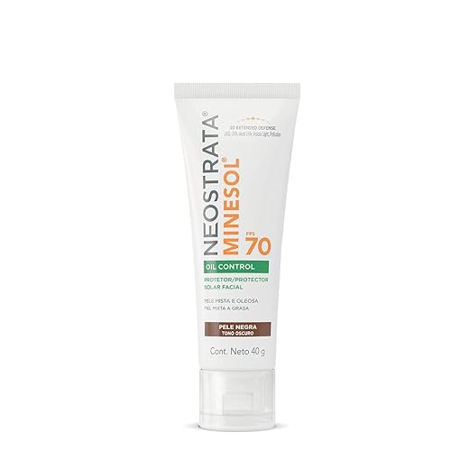 Protetor Solar Facial Neostrata Minesol Oil Control Escuro FPS 70, 40g