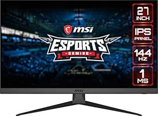 MSI Optix G272 Esports Gaming IPS Monitor - 27 Inch, 16:9 Full HD (1920 x 1080), IPS, 144Hz, 1ms, Adaptive Sync, DisplayPort, HDMI, Wide Color Gamut, Night Vision, Anti-Flicker,Less Blue light, Black
