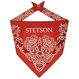 ESTILO CLASICO: Bandana con motivo paisley tradicional y logotipo STETSON en contraste, facil de combinar con looks casuales y urbanos durante todo el ano