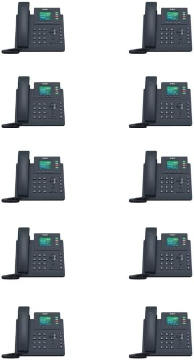 Yealink SIP-T33G IP Phone [10 Pack] 4 VoIP Accounts. 2.4-Inch Color Display. Dual-Port Gigabit Ethernet, 802.3af PoE, Power Adapter Not Included (SIP-T33G) (Renewed)