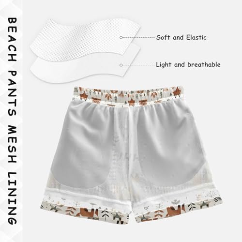 Foxes and Different Elements Boys Swim Trunks Toddler Shorts Swimwear Boardshorts4