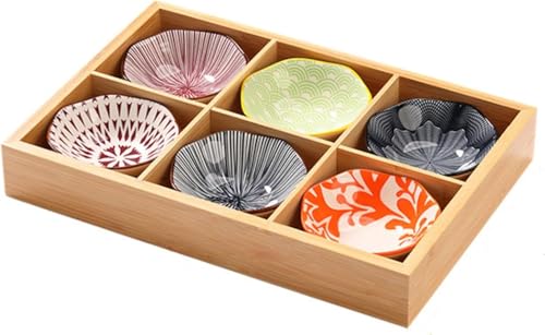 Amazon | Mirakasa仕切りトレー 小皿 セット 醤油皿 食器木箱仕切り皿