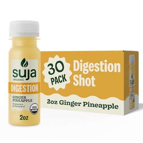 Suja Organic Digestion Shot (30 Pack) with Ginger and Apple