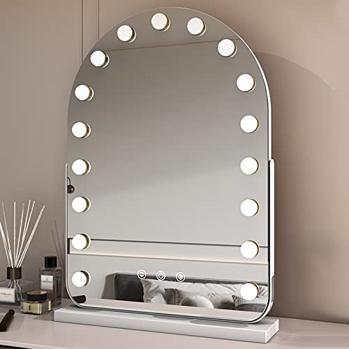 Espejo de tocador LED con giro 360° que elimina las sombras al maquillarte en el baño