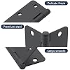 HOME MASTER HARDWARE 3 Pack Rounded Matte Black Door Hinges, 3.5 Inch Interior Door Hinges, 1/4 Radius Corners Residential Bedroom Door Hinge for Office/Bedroom/Study Living Room