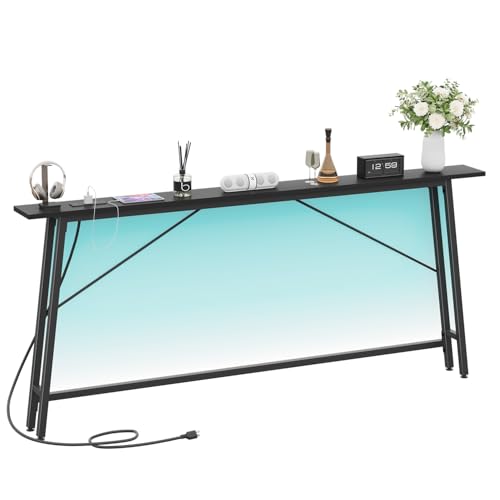 Sofa Table Narrow Long, 70.9 Inch Console Table Behind the