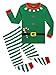 KikizYe Christmas Elf Cosplay Little Girls Boys Pjs 100% Cotton Long Sleeve Kid Pajamas Sets Size 7 Green