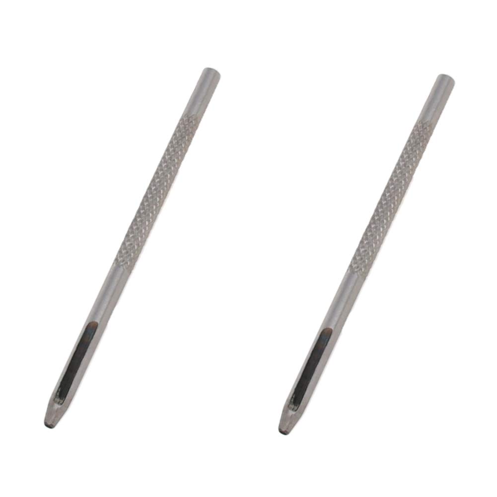 Utoolmart 1.5mm Round Hollow Punch Leather Craft Punch Tool, Round Carbon Steel Leather Craft Hollow Hole Punch Cutter, 2Pcs