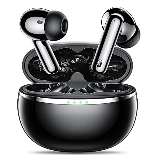 Auriculares Inalámbricos, Auriculares In-Ear Bluetooth con 4 Micrófonos, Auriculares Inalámbricos con Cancelación de Ruido ENC, IPX6 Resistente al Agua, Estéreo Hi-Fi, USB C para iPhone Xiaomi Samsung Cover
