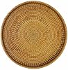 Cesta de Servir de Ratán Tejida a Mano 11.02 pulgadas - Plato Redondo para Frutas, Snacks, Aperitivos, Pan, Desayuno, Parrillas, Fiestas - Bandeja Decorativa para Sala, Cocina, Decoración de Comedor (Grande) 2