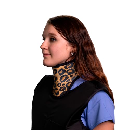 Image of Thyroid Shield Radiation Protection, 0.5mm Lead Equivalency, One Size, Leopard