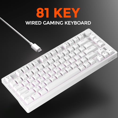 Teclado Mecánico EK75 75% Con Cable USB-C Blanco miniatura 3