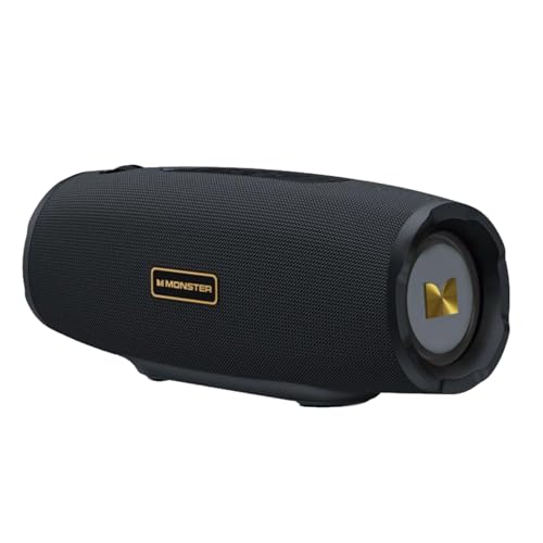 Monster S380 Bluetooth Speaker, Portable Speaker with 30W Loud Stereo Sound, Bluetooth 5.4, TWS Pairing, Support AUX/TF Card, 15H Playtime, IPX6 Waterproof Wireless Speakers for Outdoor, Home