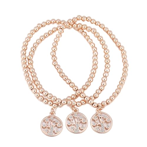 Bijoux de mode bracelet femme arbre de vie or rose finitions